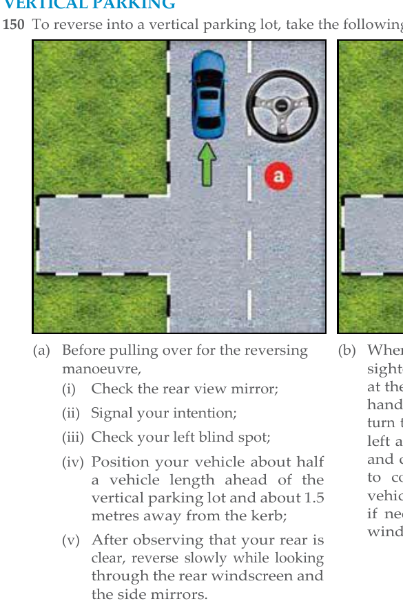 Official FTT handbook crop for Parking manoeuvres