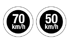 Official handbook crop for Vehicle speed-limit markings