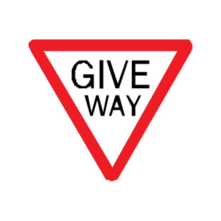 Official handbook crop of Give Way sign